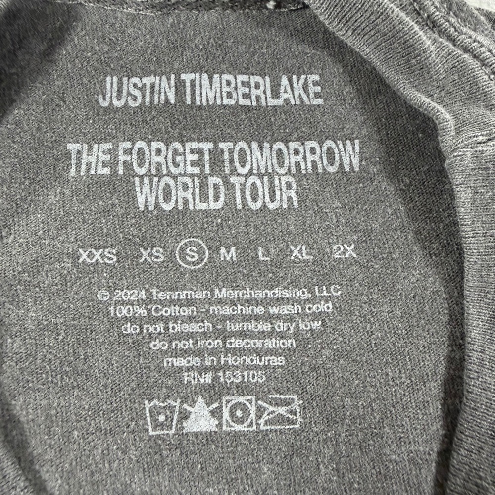 Justin Timberlake 2024 Tour T-Shirt Mens Small Black Graphic Tee - Picture 4 of 5